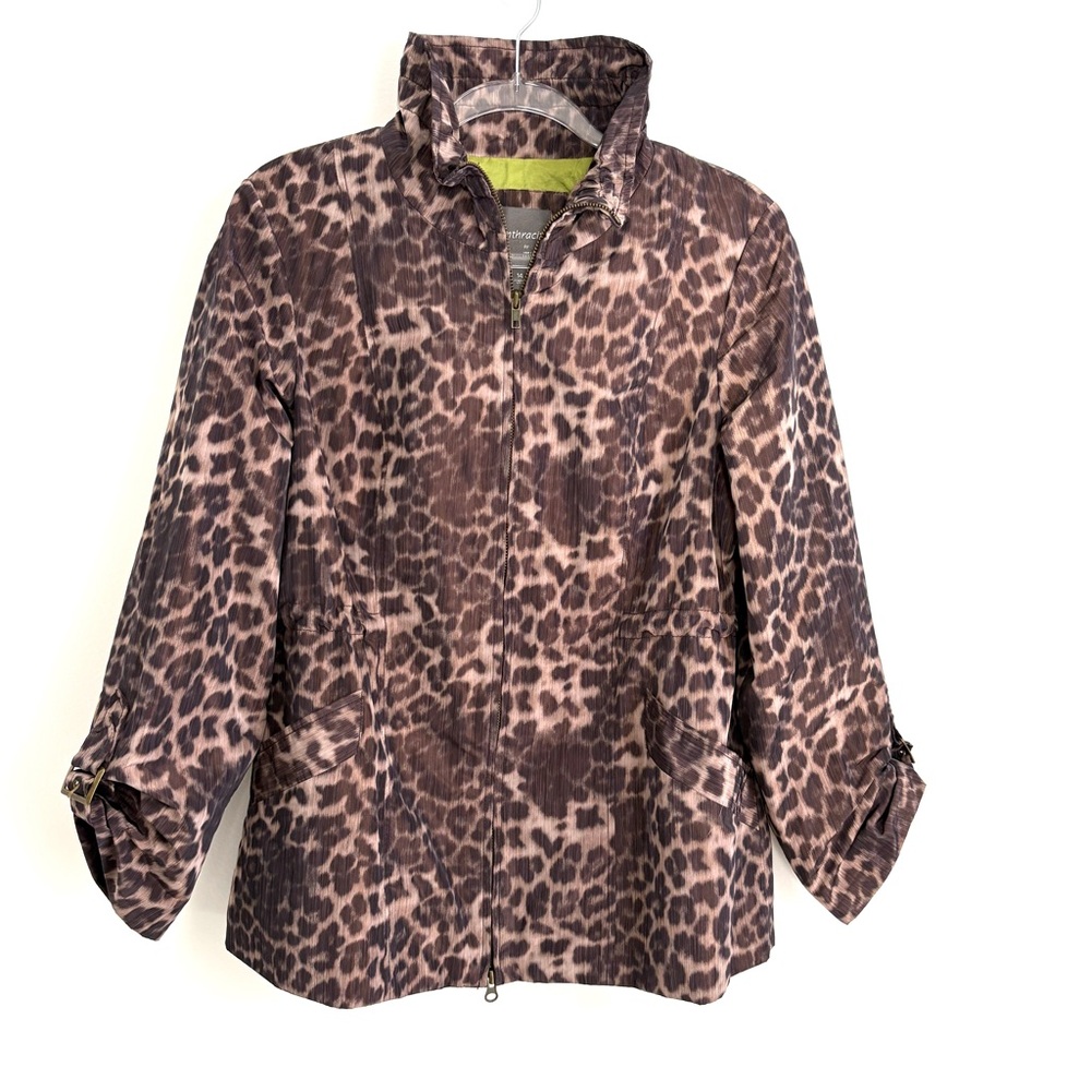 Anthracite | Women’s‎ Water Proof Brown Leopard Print Lightweight Jacket Size S